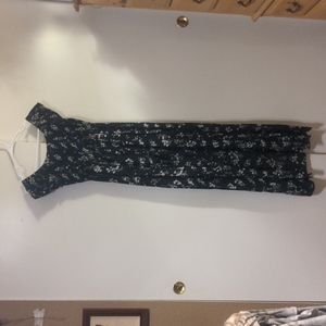Black Floral Romper Dress